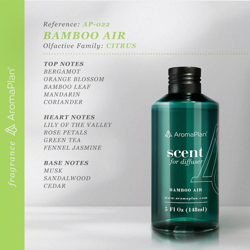 AromaPlan Hotel Scents Santal 5 Fl Oz (148ml), Home Luxury Aroma & Hotel Fragrance Diffuser Oil- Hotel Diffuser Oil for Aromatherapy- USA Made, Bigger Bottle, Bolder Aroma & Longer Lasting