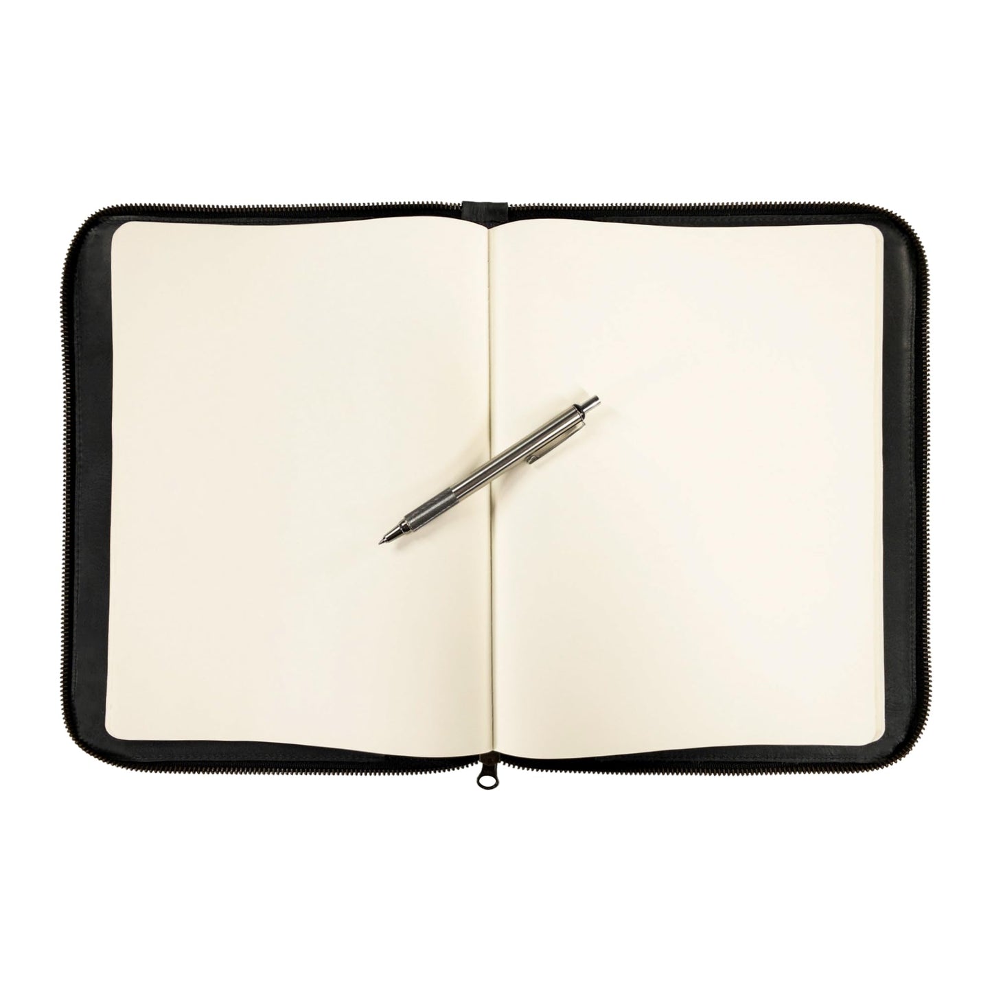 Hide & Drink, Zippered Journal Cover for Moleskine Notebook, XXL Size (8.5 x 11 in. Notebook NOT Included) Full Grain Leather, Handmade, Charcoal Black