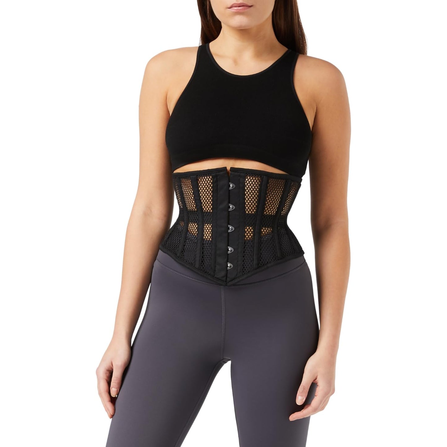 Women's Waist Training Underbust Corset Steel Boned Hourglass Body Shaper