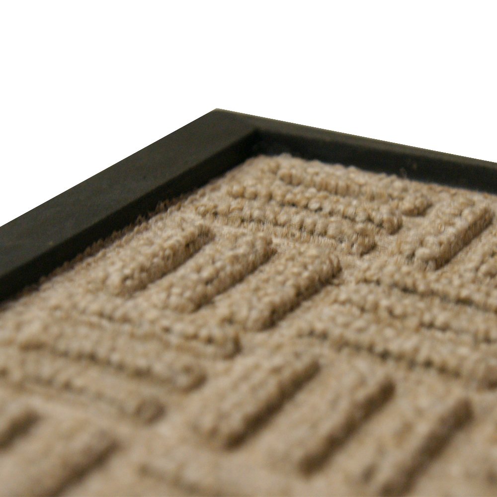 Rubber-Cal 03-197-ZWGR"Wellington" Rubber Carpet Door Absorbent Mat, 4' x 6', Gray