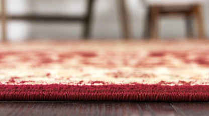 Unique Loom Versailles Collection Traditional Classic Medallion Floral Motif Area Rug (3' 3 x 5' 3 Rectangular, Burgundy/ Ivory)