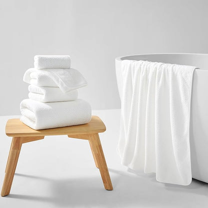 REDKISS Ultra Soft 6 Piece Towel Set, Premium White Towels