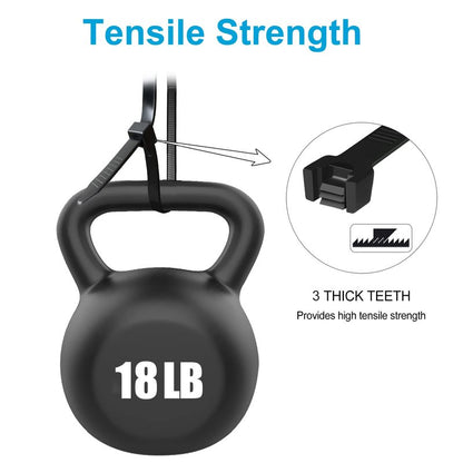 Zip Ties 4 inch, Small Zip Ties with 18 lb Tensile Strength, Black, 1000 Pack, by Tantti Supply
