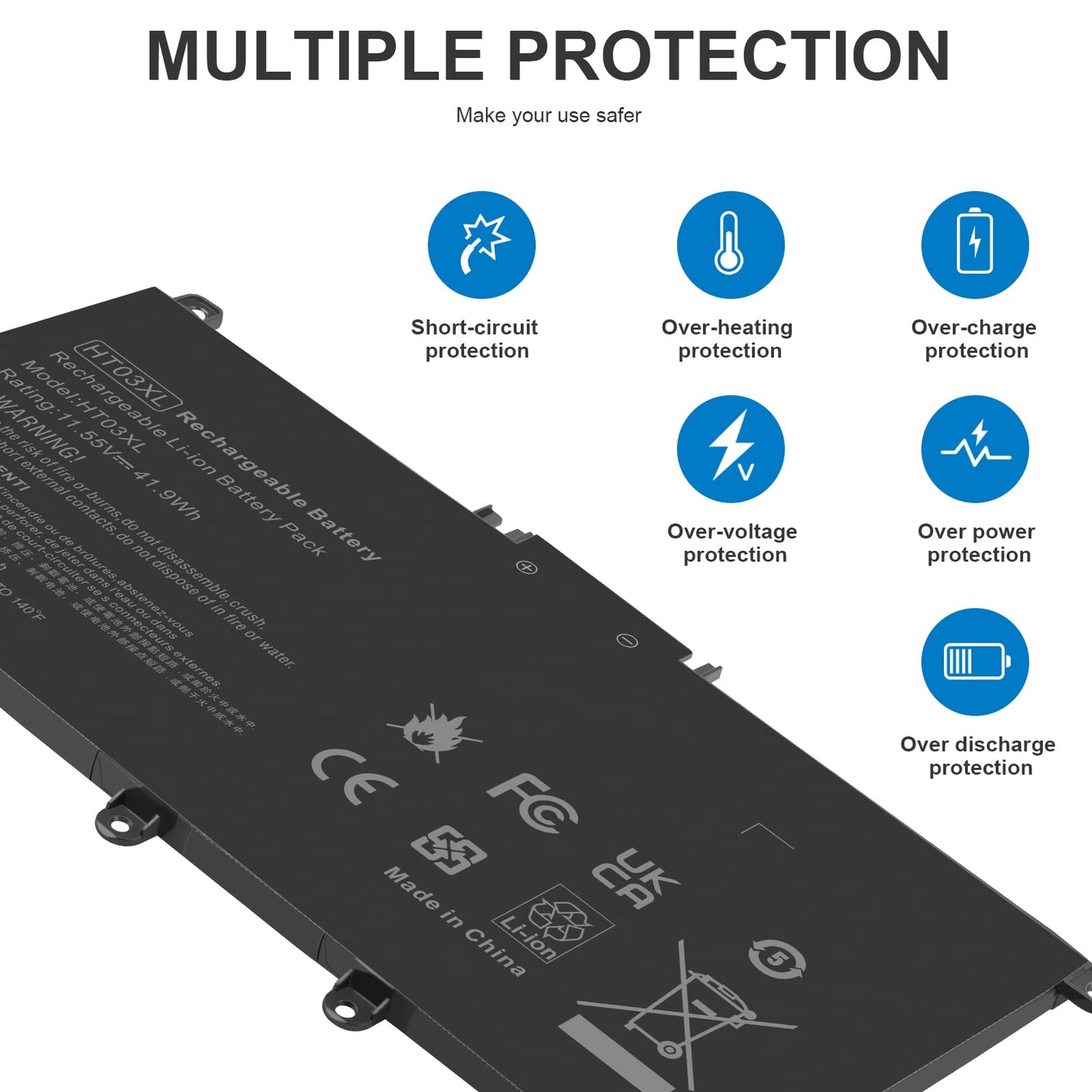 TREE.NB HT03XL L11119-855 Laptop Battery Replacement for HP Pavilion 14 15 17 15-CS 15-DA 15-DB 15-DW Series 15-CS0053CL 15-DW0033NR 15-DA0014DX HT03041XL L11421-542 L11421-2C2 HSTNN-UB7J HSTNN-DB8R