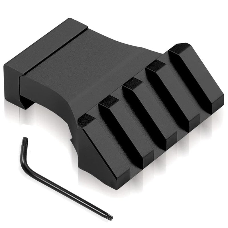 Bontok Picatinny Offset Rail Mounts, 45 Degree Picatinny Offset Aluminum Rail Low Profile Mount for lashlight Laser Sights Optics