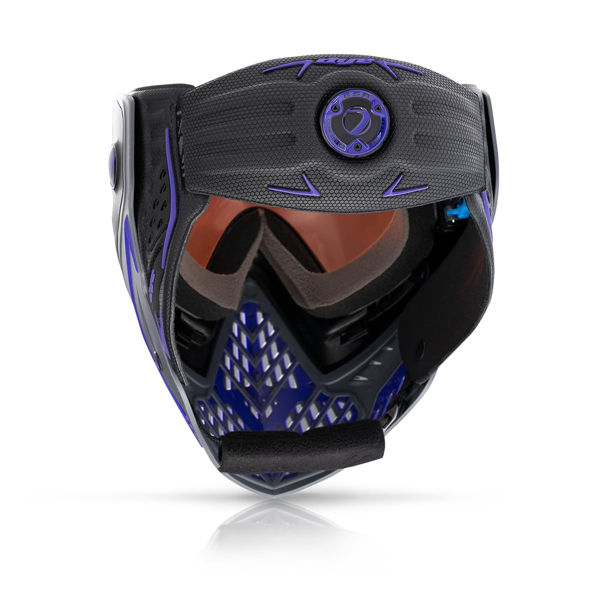 Maddog Dye i5 Thermal Dual-Pane Anti-Fog Lens Paintball Airsoft Mask Goggle System Combo with Microfiber Storage Bag | High Performance Safety Certified Protection - Barney - Purple/Grey/Black