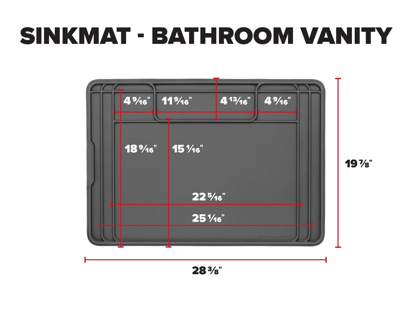 WeatherTech SinkMat – Waterproof Under Sink Liner Mat for Kitchen Bathroom – 28” x 19” Inches - Durable, Flexible Tray – Home undersink Organizer Must Haves, Tan