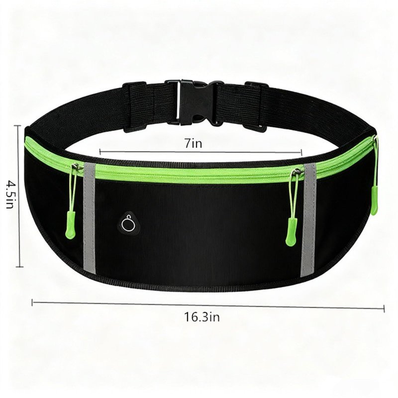 Beatac Slim Running Belt For Jogging, Hiking & Cycling Unisex Phone & Money Holder for Men & Women (Black)