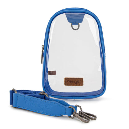 Wrangler Crossbody Clear Sling Bags for Women Stadium Approved Cross Body Purse for Sports Events Concerts