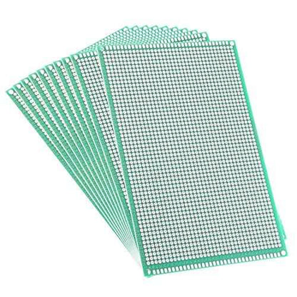 uxcell 10pcs 10x15cm Double Sided PCB Board Universal Printed Circuit Proto Board for DIY Soldering Electronic Projects Practice Test Circuit