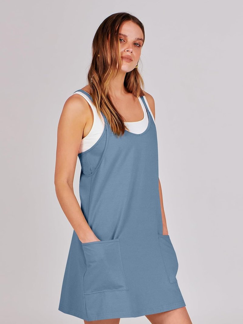 Women’s Athletic Tennis Dress - Summer Workout Mini Romper with Built-In Shorts | Perfect for Travel & Vacation