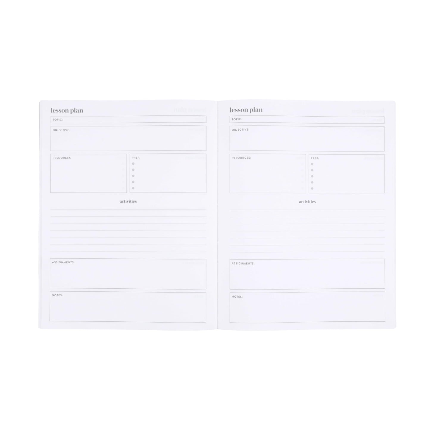 Erin Condren Teacher Workbook, Teacher Planner Companion, Lesson Planning Notebook, Layflat and Lightweight Japanese-Style Notebook, Stylish Minimal Linen Texture Covers