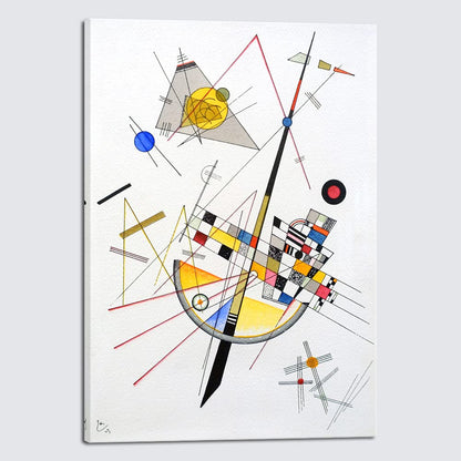 Wieco Art Framed Canvas Wall Art Composition VII, 1913 by Wassily Kandinsky Classic Abstract Famous Paintings Reproductions Canvas Wall Art for Home Decoration
