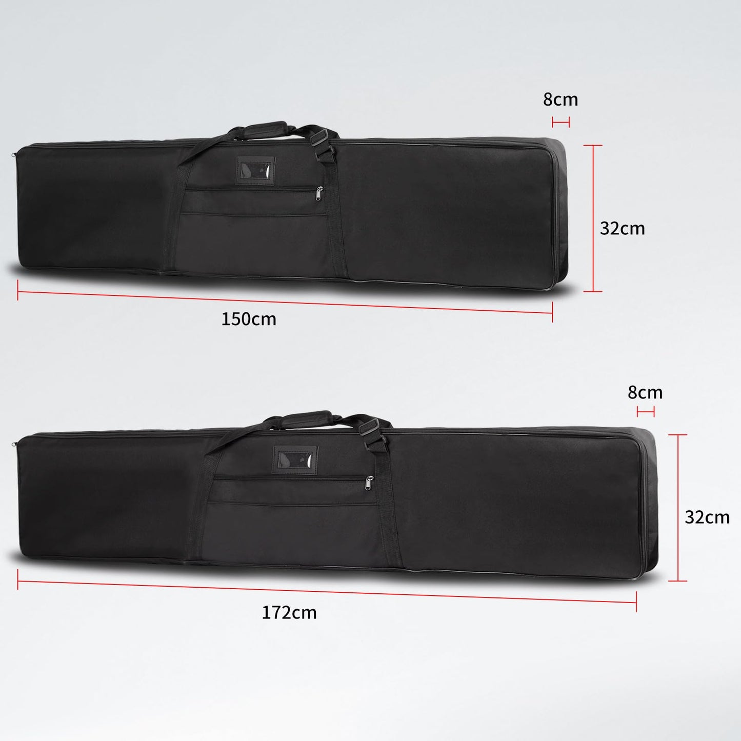 SPG Archery Recurve Bow Case for Longbow and Traditional Bow, 2 Sizes Longbow Bag Full Length Traditional Recurve Bow Cases for Youth and Adults with Pocket to Store Arrow Quiver (59 Inch)