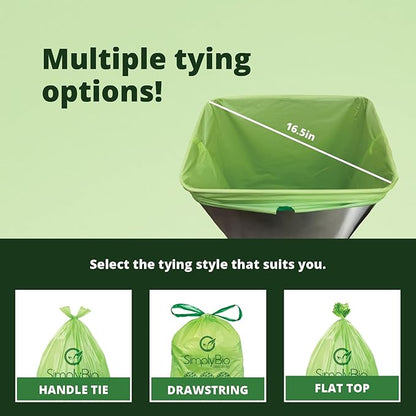 Simply Bio 13 Gallon Compostable Trash Bags Liners