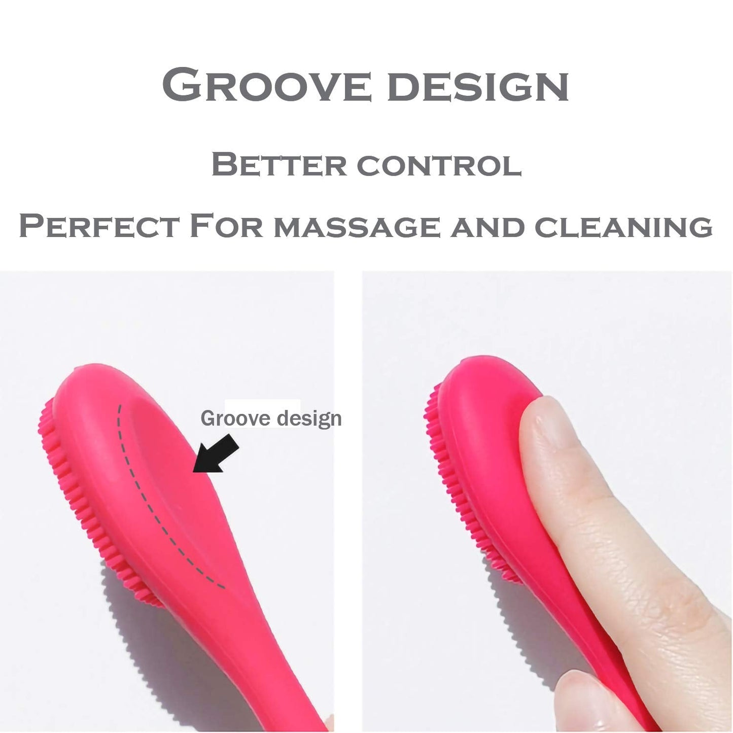 Facial Cleansing Brush, 2 in 1 Silicone Face Mask Brush & Face Scrubber, For Exfoliating, Massaging, Remove Blackheads, Makeup Skincare Removal, Applicator for Mud, Clay, Body Lotion, DIY Mask