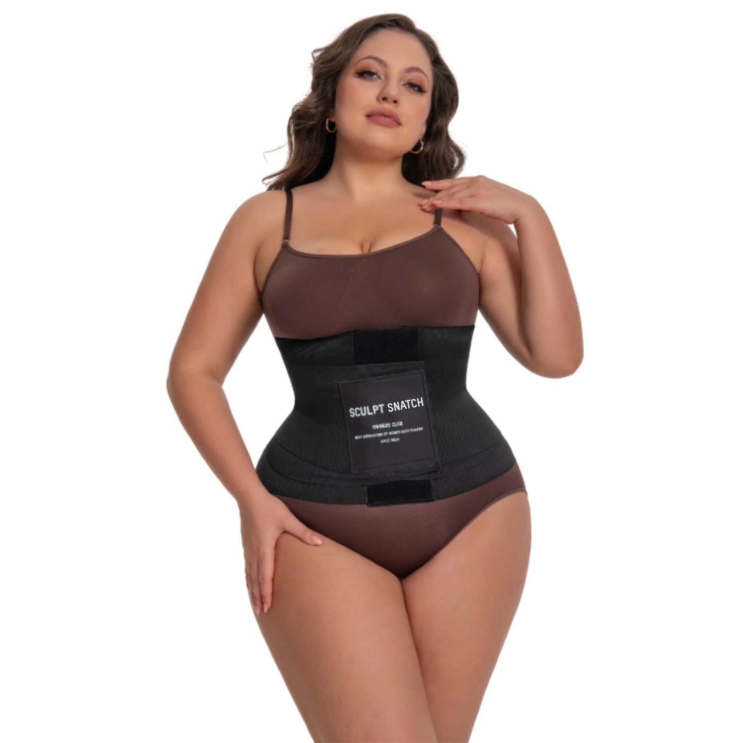 Sculpt Snatch 12" Long Torso Waist Trainer - Sweat Girdle with Tummy Control & Postpartum Support, Abdominal Binder Shapewear(BLACK, L)