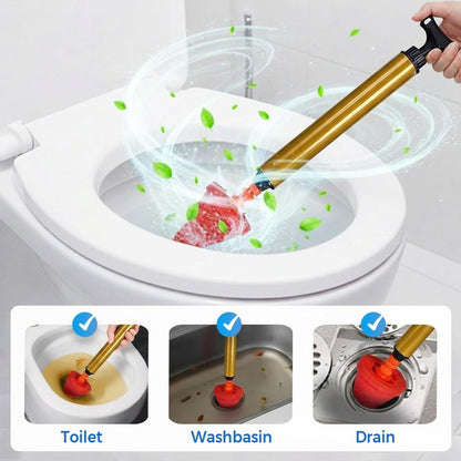 BNGXR High Pressure Toilet Plunger, Powerful Air Drain Unclogger, Toilet Auger Clog Remover Tool Sink Plunger Bathroom Toilet Unclogger Tool Heavy-Duty Clog Remover for Bathroom Drains (1Pcs)