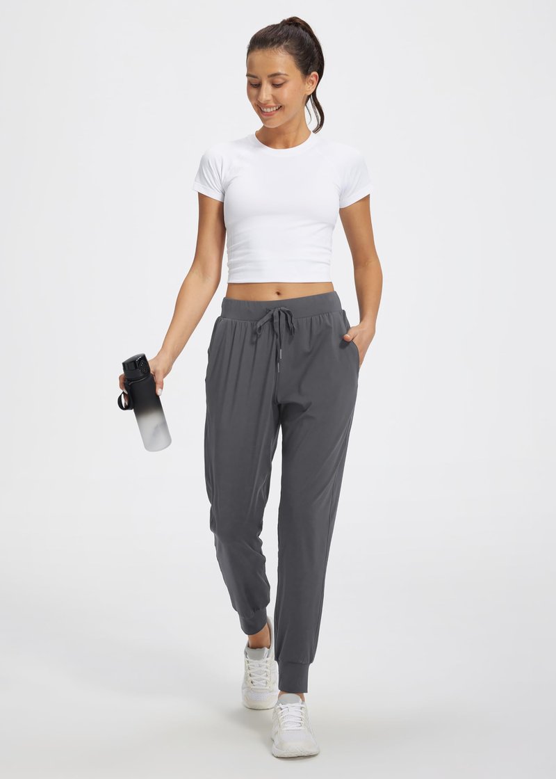 Libin Joggers for Women Petite/Regular/Tall Dance Sweatpants Athletic Workout Tapered Lounge Casual Teacher Pants for Running Yoga Cloths, Dark Grey 3XL