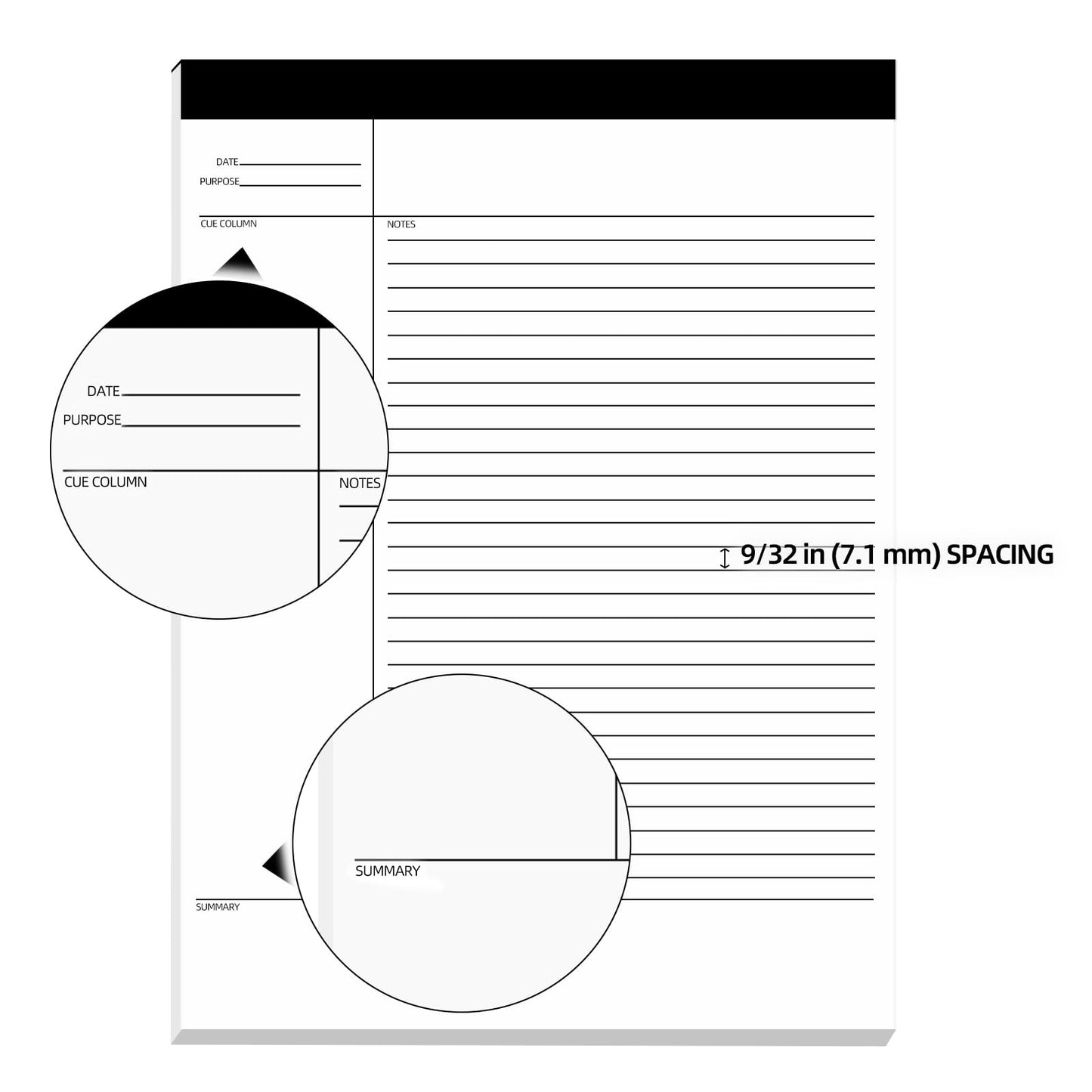 Uzant 6 Pack Notepads 8.5 x 11, 300 Sheets College Ruled Legal Pads Lined Paper Writing Pads, White Note Pads Notebook for Office Business School College, 50 Sheets/Pad, Letter-Trim Perforated