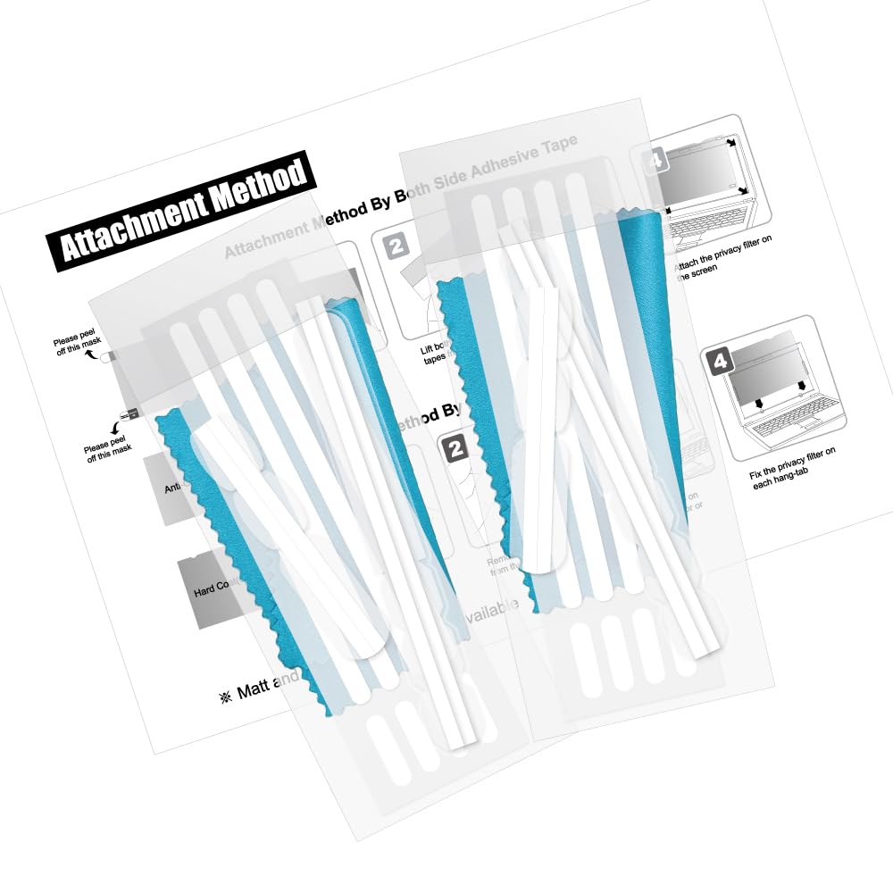 WELINC [2 Pack] 24 Inch - 16:9 Aspect Ratio - Computer Privacy Screen Filter for Widescreen Monitor - Anti-Glare - Protects Eyes from Harmful Glare and Blue Light