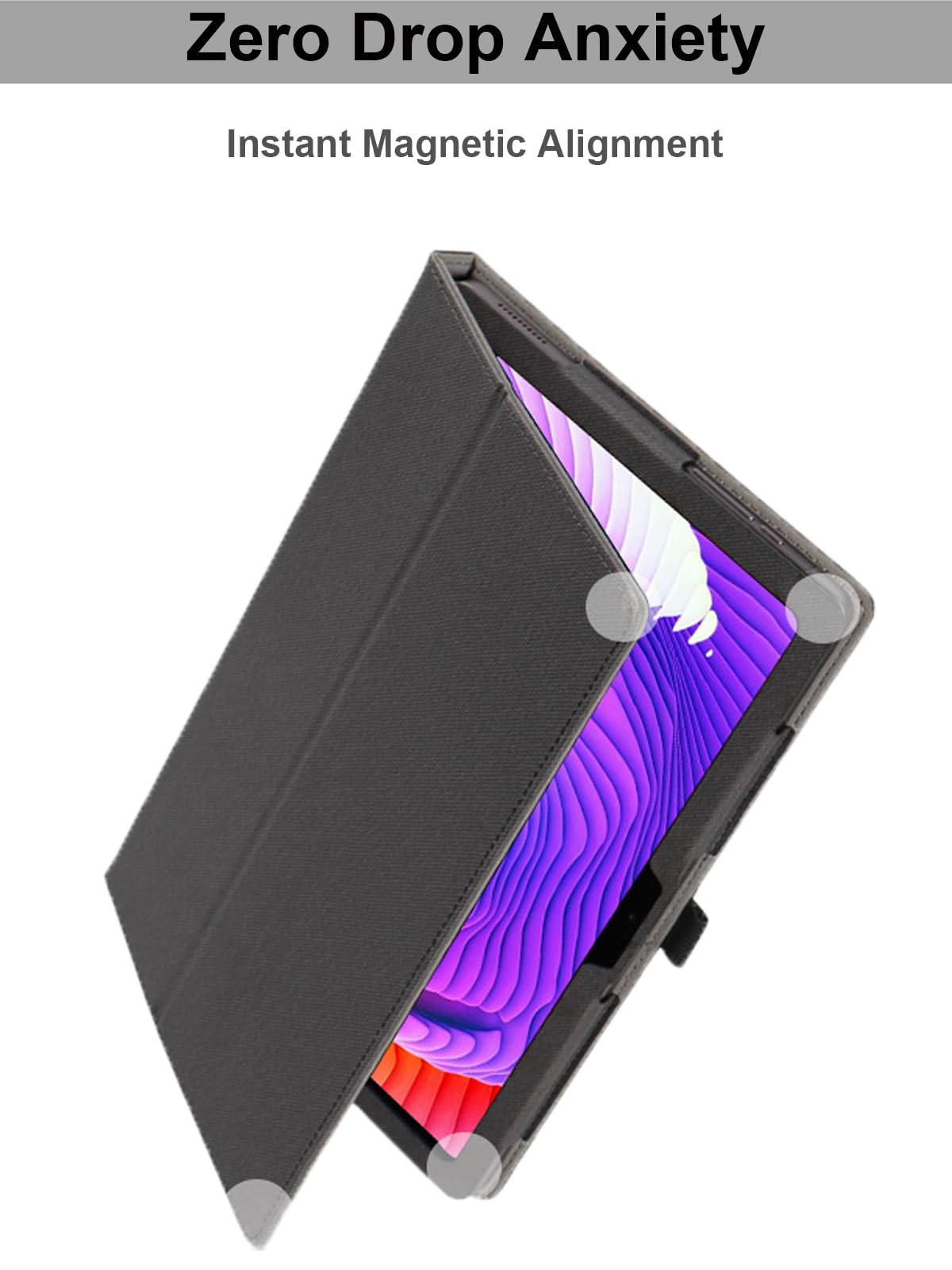 Tablet Case Work with XPPEN Magic Drawing Pad 12.2 inch, Protective Tablet Cover Sleeve with Pen Holder to Securely Store Stylus, Stand Function, Handheld Band, Shock Resistant (Slate Black)