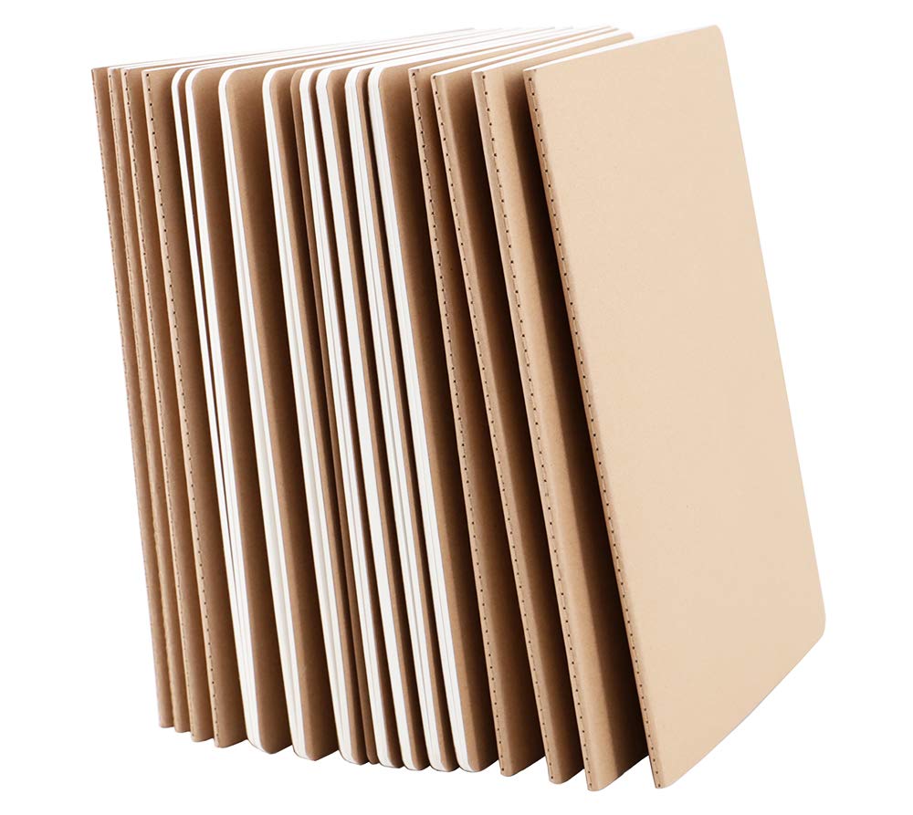 Wotion Lined Notebook 16 Pack, A5 Journals to Write in for Travel, 60 Pages/30 Sheets, 8.3" x 5.5", Thick Paper Notebooks for Students Office Women Men, Travel Journal Diary Planner Set