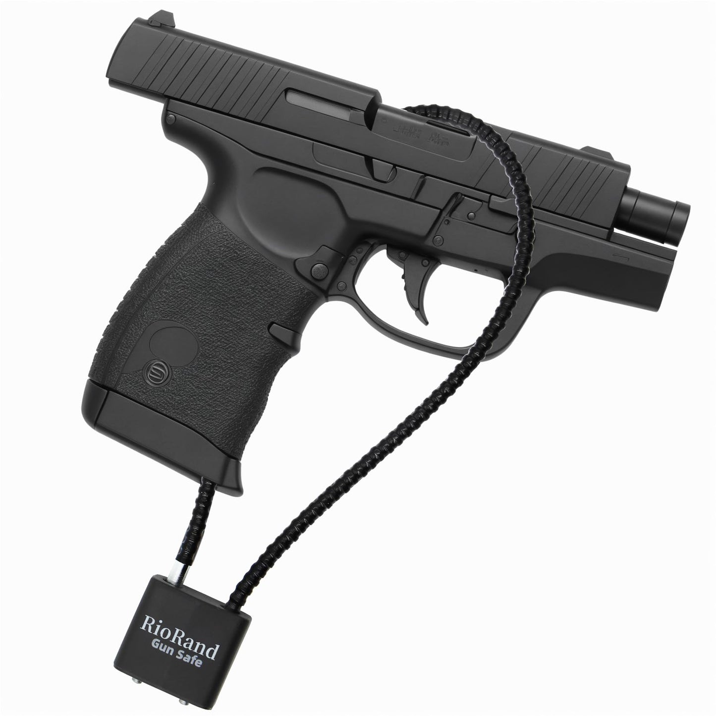 RioRand Keyed Alike Cable Gun Lock 8.5" & 15", Safety Lock Compatible with Pistols, Rifles & Shotguns for Home & Firearm Storage (Jet, 15 Inch, 8.5"/15" Cable Gun Lock Family)