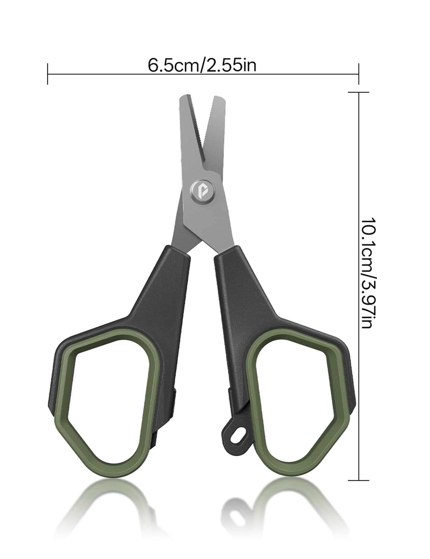 Pullther fishing 2pc Fishing Scissors,3.9" Stainless Steel Fishing Line Cutter for Fishing Braided Line,Non-Slip Grip Small Fishing Scissors for Saltwater