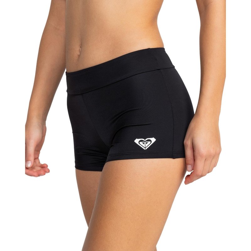Roxy Women's Tummy Control Beach Biker Shorts – Workout, Volleyball & Gym Shorts, Yoga, Beachwear, Onyx, X-Large