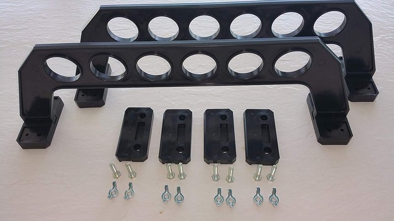 Cobra Garage Door Storage Rack | 21" Black ABS Plastic Fishing Rod Holder - Ultimate Organizer for Fishing Gear