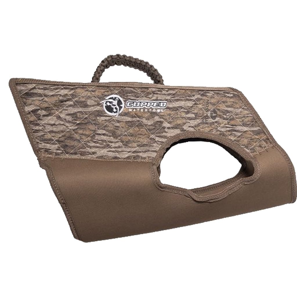Cupped Waterfowl Neoprene Camo Dog Vest, Durable Neoprene Hunting Dog Vest with Braided Paracord Handle, X-Large - 30" Chest, Mossy Oak Bottomland Camo
