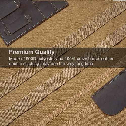 VIPERADE VAQ1 Mens Apron, Work Canvas Apron with Pockets Woodworking Aprons for Men