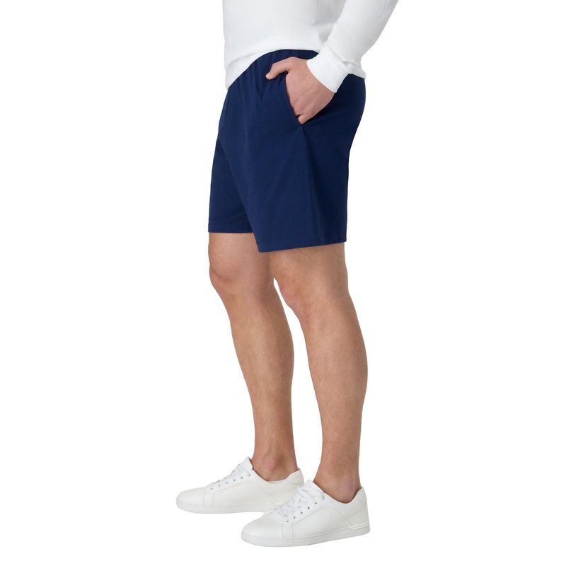 Hanes Men's Jersey Pocket Short Navy 2XL