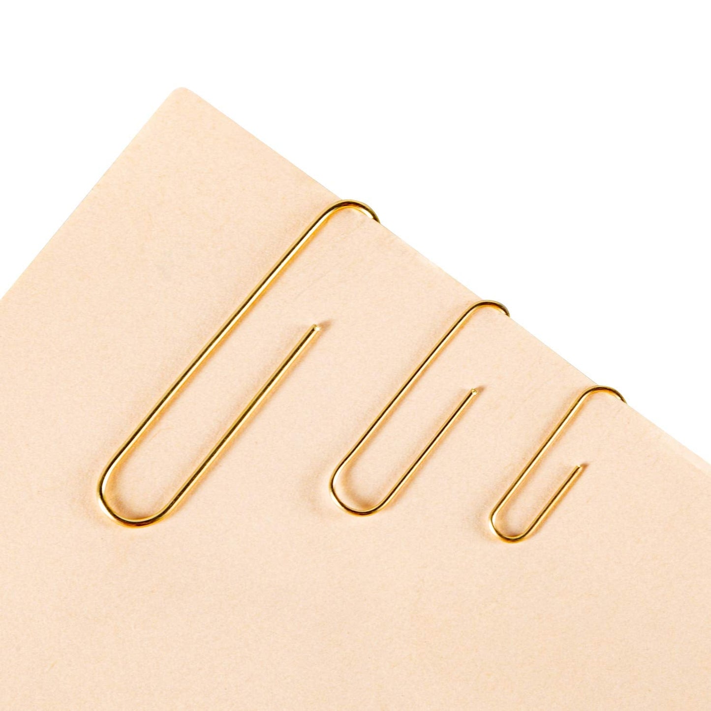 Deoot 600 Paper Clips,Office Gold Paper Clips Assorted Sizes(Small,Medium and Jumbo) 28 mm,33mm,50 mm