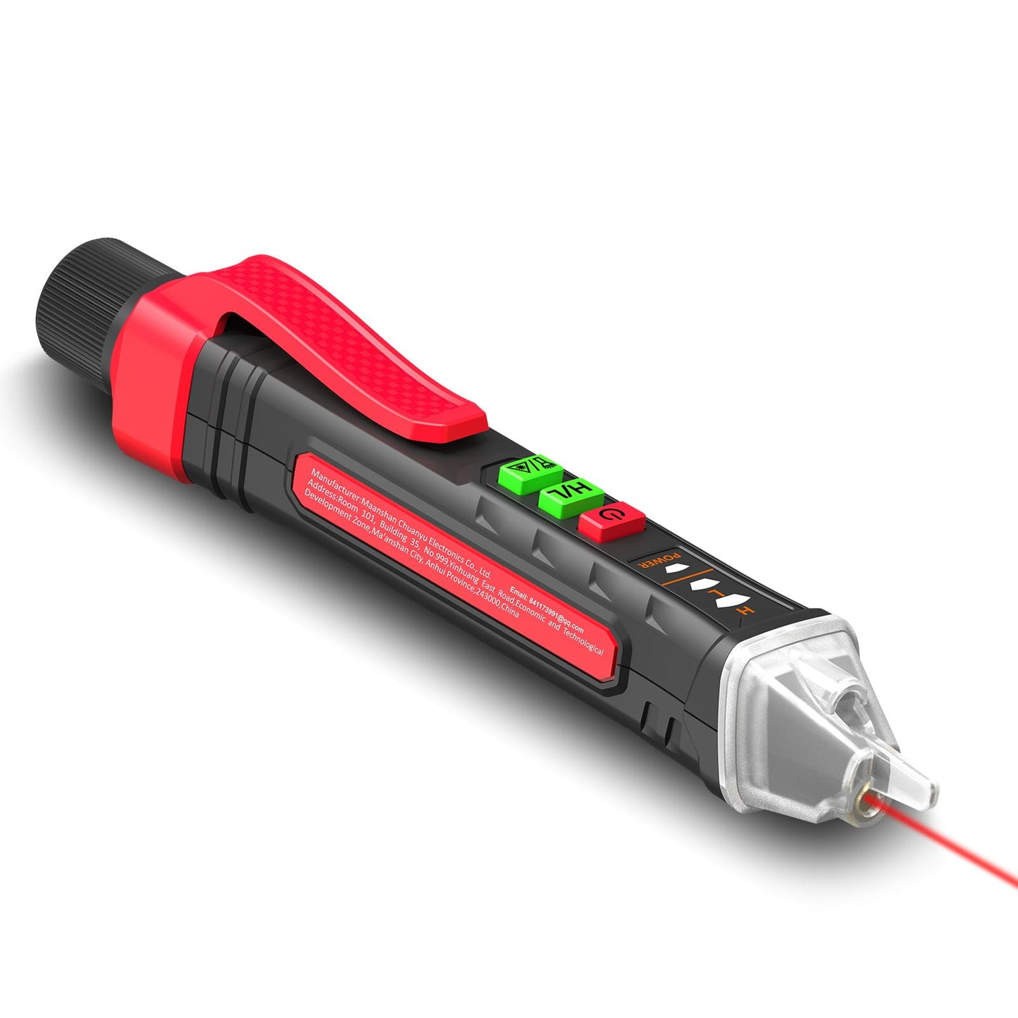 NJTY Non-Contact Voltage Tester with Laser Guide, 12V-1000V Dual Range Electrical Tester Pen, Professional AC Circuit Detector with LED Flashlight, Sound and Light Alarm (Batteries Included)