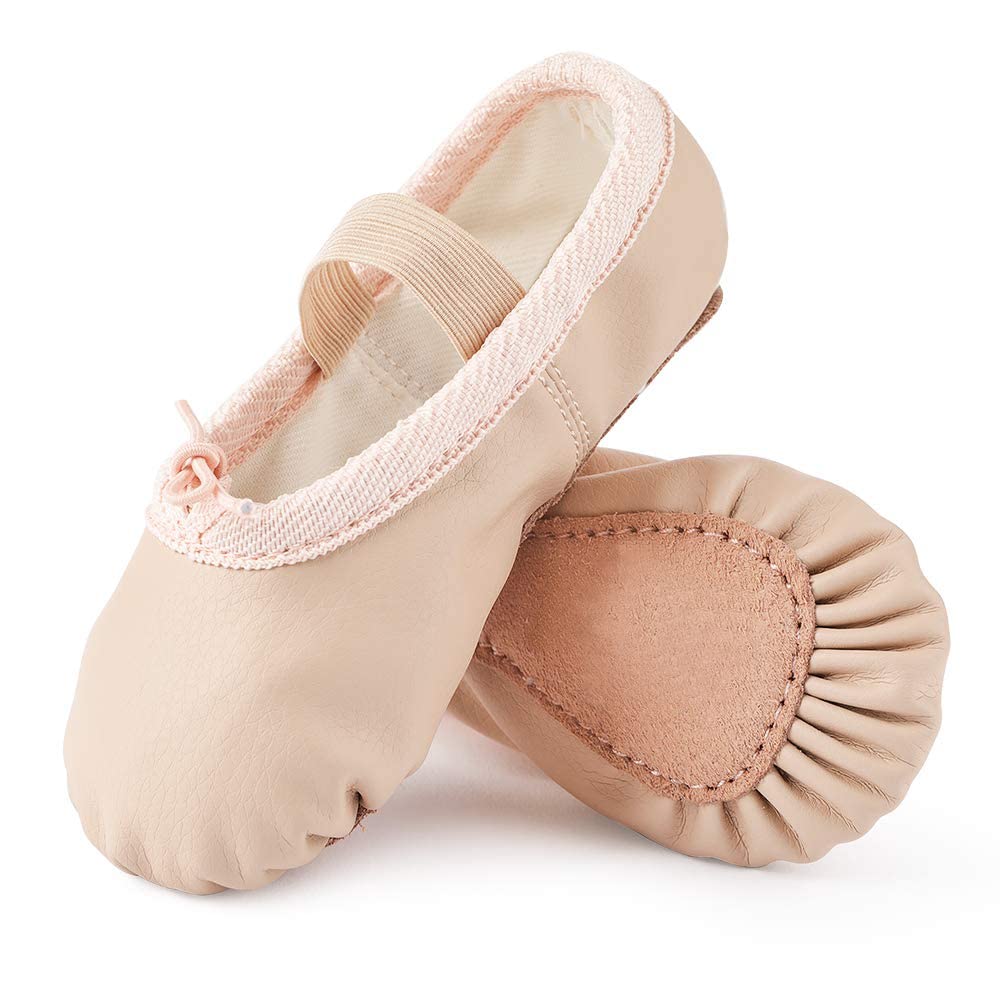 Toddler Ballet Shoes for Girls Baby Ballet Slippers Leather Ballerina Flats