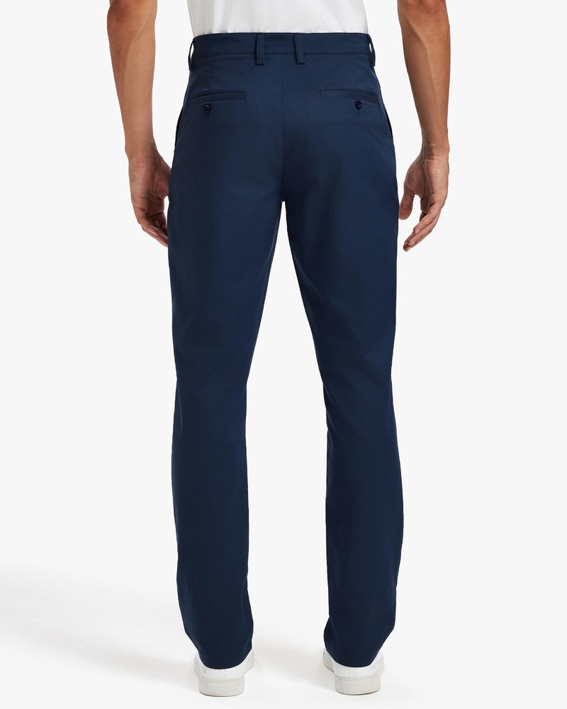 Men's Classic Fit Stretch Golf & Dress Pants 32'' - All-Day Comfort Performance Pants for Travel, Business Casual & Work Royal Blue, 34W x 32L