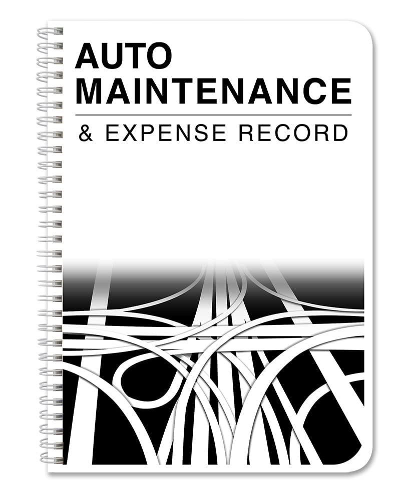 BookFactory Auto Maintenance and Vehicle Maintenance Log Book/Car Maintenance & Expense Tracker Record Book and Logbook - 5'' x 7'', 100 Pages, Wire-O (Made in USA)