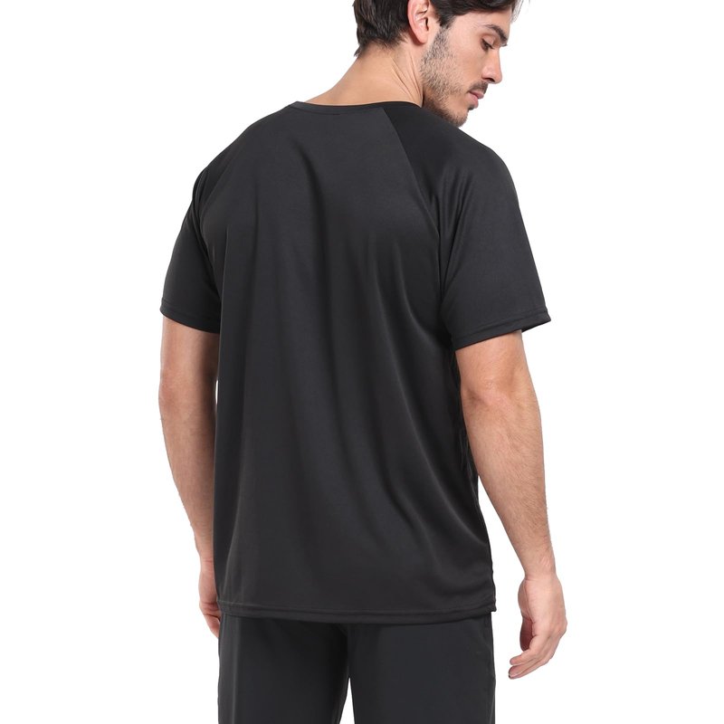 HovSiyla 5 Pack Running Shirts Men Sport Tops Dry Fit Gym Wicking Athletic T Shirts Breathable Cool Workout Shirts Black S