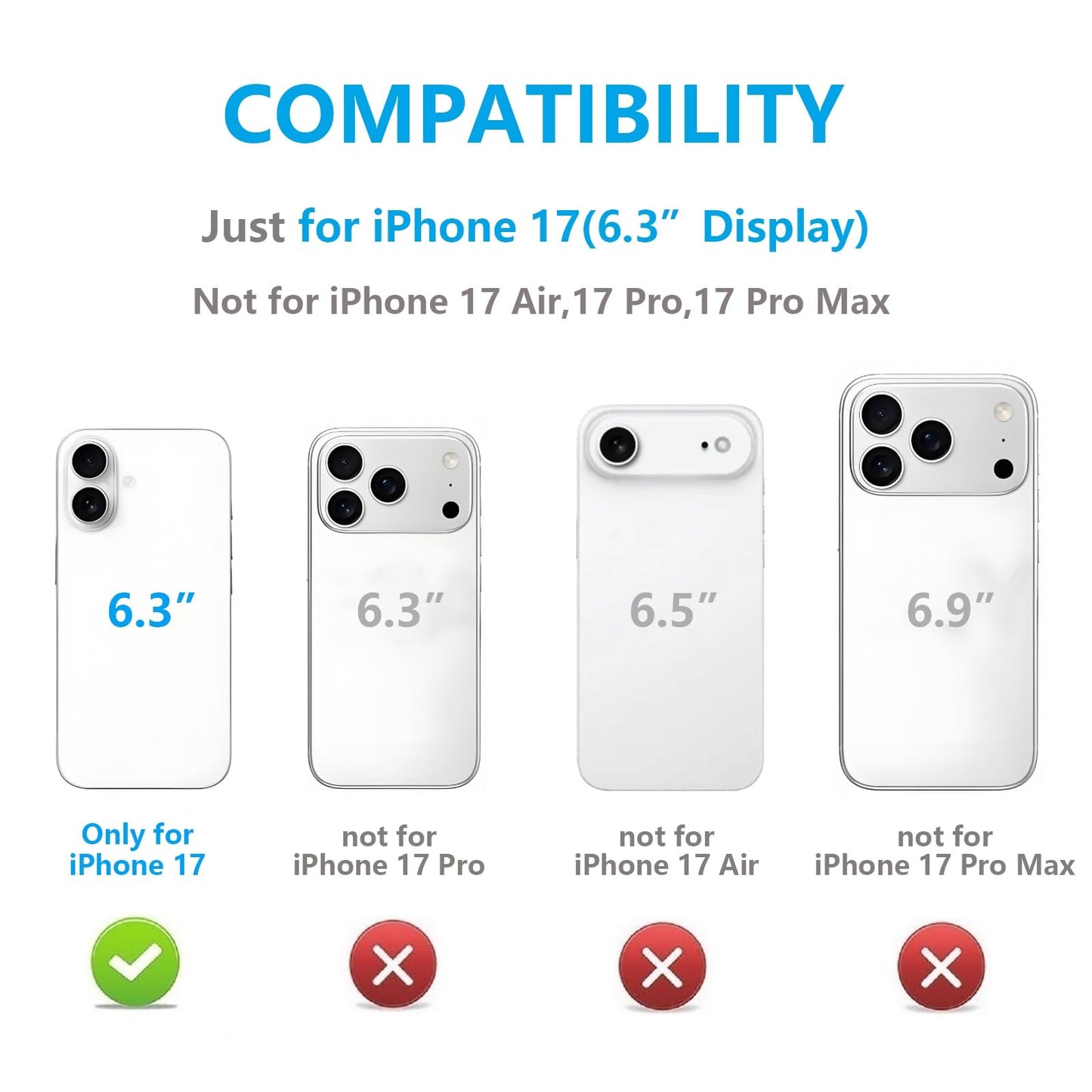 ONETOP Compatible with iPhone 17 Wallet Case with Card Holder, PU Leather Kickstand Card Slots Case, Double Magnetic Clasp and Durable Shockproof Cover 6.3 Inch (Gray)