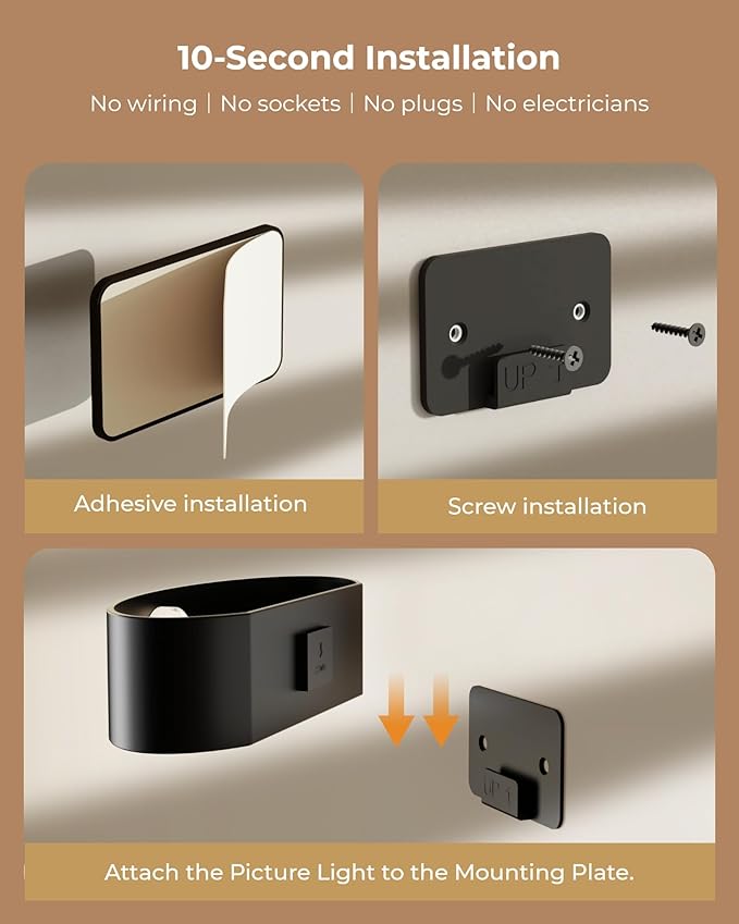 Motion Sensor Wall Lights with Remote, Rechargeable 5000mAh Battery Operated Wall Sconces, 18-Color Dimmable UP and Down LED Lamp for Living Room, Bedroom, Hallway (4-Pack, Black)