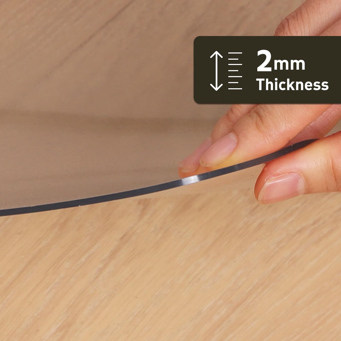 ZPAI 3x4ft Clear PVC Floor Mat, 2mm Thick Waterproof Protective Mat for Hard Floors, Under Refrigerator, Pet Bowls, or Appliances – Cuttable, Easy to Clean