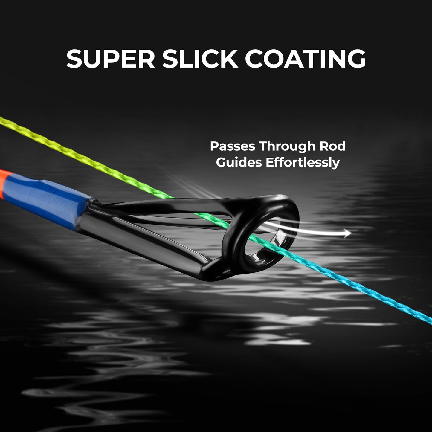 KastKing Superpower Braided Fishing Line, Camo Aqua, 65LB, 300+27 Yds