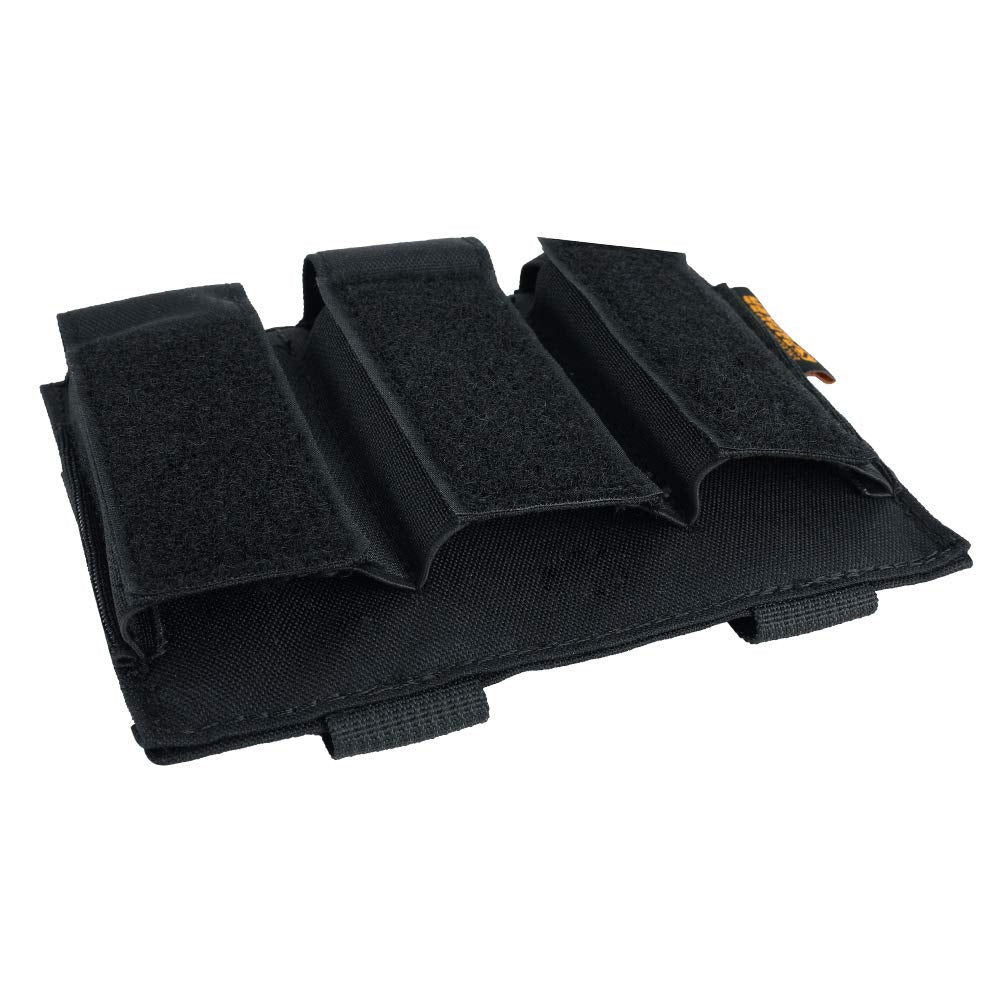 EXCELLENT ELITE SPANKER Tactical Open Top Double/Triple Pistol Mag Pouch for Glock M1911 92F Magazines 40mm Grenade(Black)
