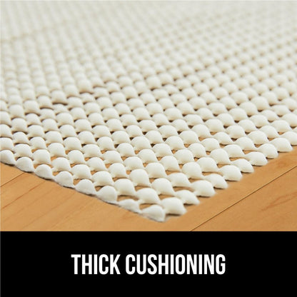 GORILLA GRIP® Strong Rug Pad Gripper, Grips Help Keep Area Rugs Safe in Place, Slip and Skid Resistant Pads for Tile and Hardwood Floors, Under Carpet Mat Cushion Floor Protection, 2x3 FT