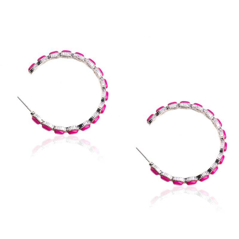 Rustic Couture's Western Navajo Beaded Hoop Earrings for Women Cowgirl Country Concho Lightweight Statement Jewelry RCE-1064SL