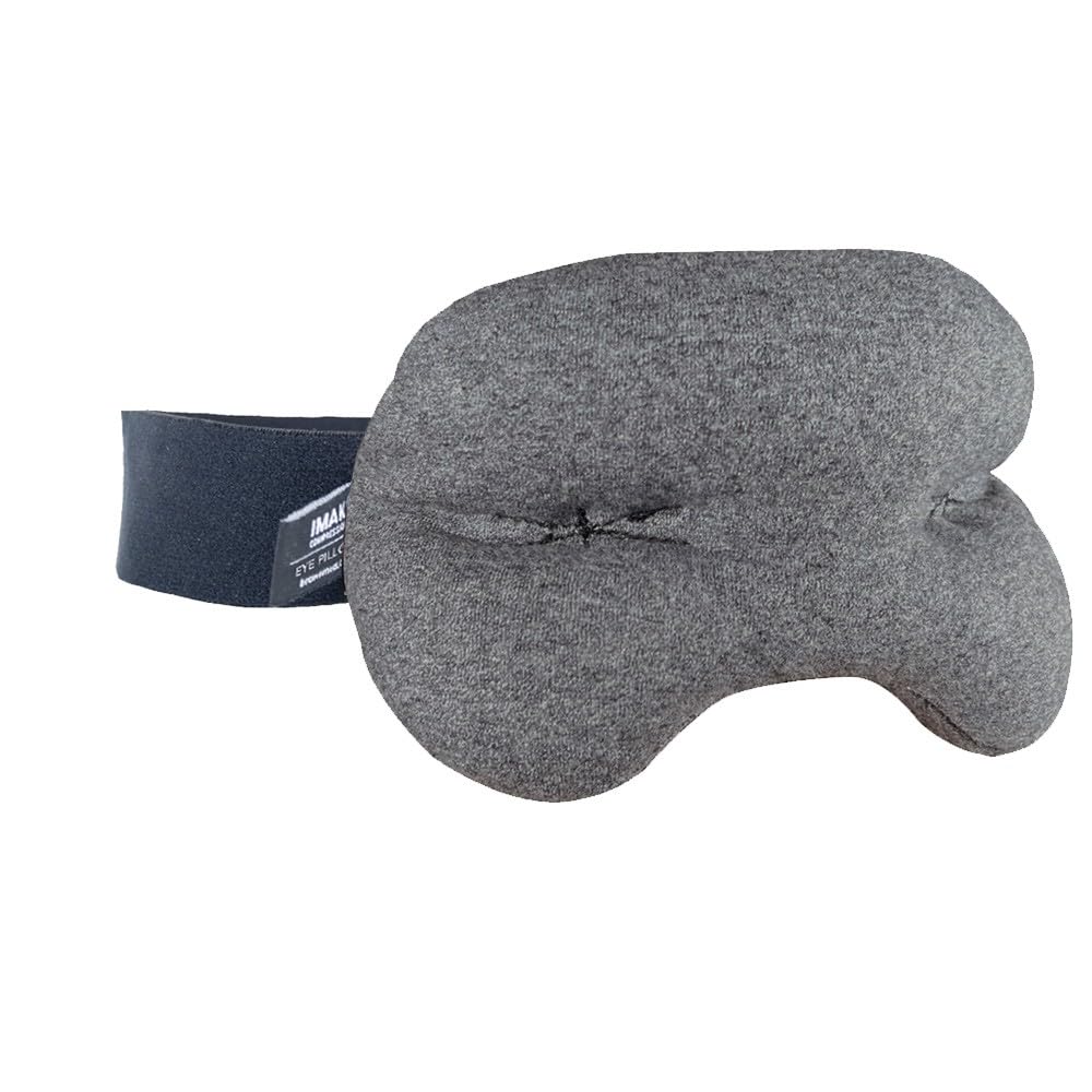 Brownmed IMAK Eye Pillow - Sleep Mask with ErgoBeads for Pain Relief - Cooling & Relaxing Sleep Aid - Black