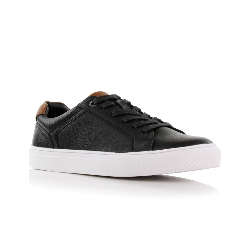 Ferro Aldo Men's Daniel Classic Low-Top Fashion Sneakers | Casual Lace-Up Court Shoe | MFA19692 | in Black, Size 9