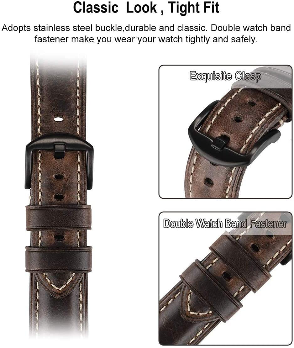 MTRRISE Compatible for Apple Watch ultra Band 42mm 44mm45m,46mm49mm Men,Top Grain Leather Band Replacement Strap iWatch Series 11/10/9/8/7/6/5/4/3/2/1,SE,Ultra3/Ultra2